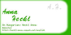 anna heckl business card